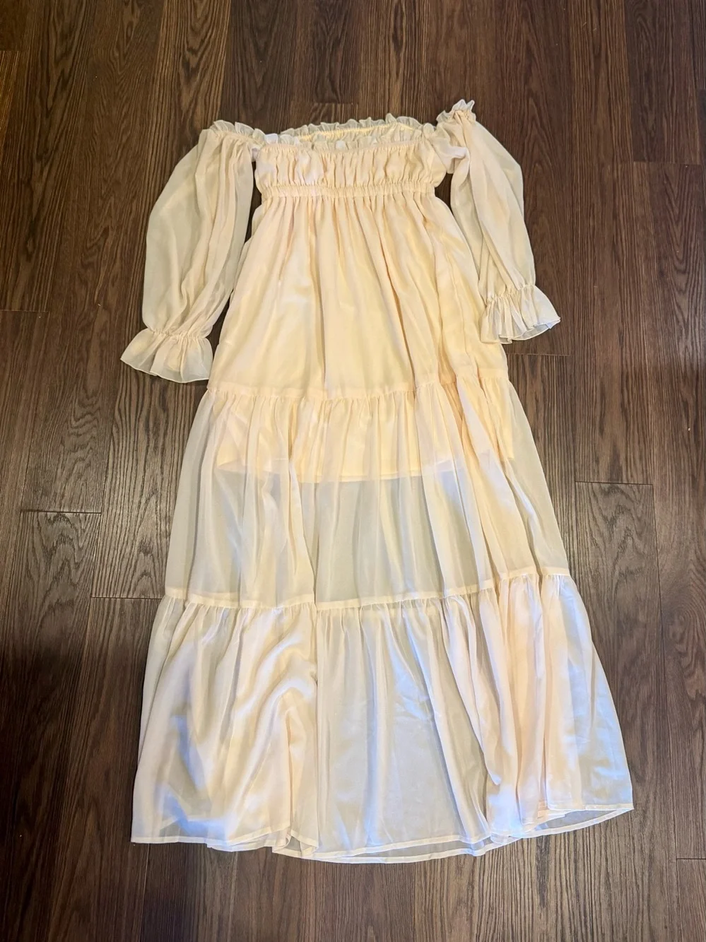 Off The Shoulder Ruffled Maxi Dress - Picture 9 of 11